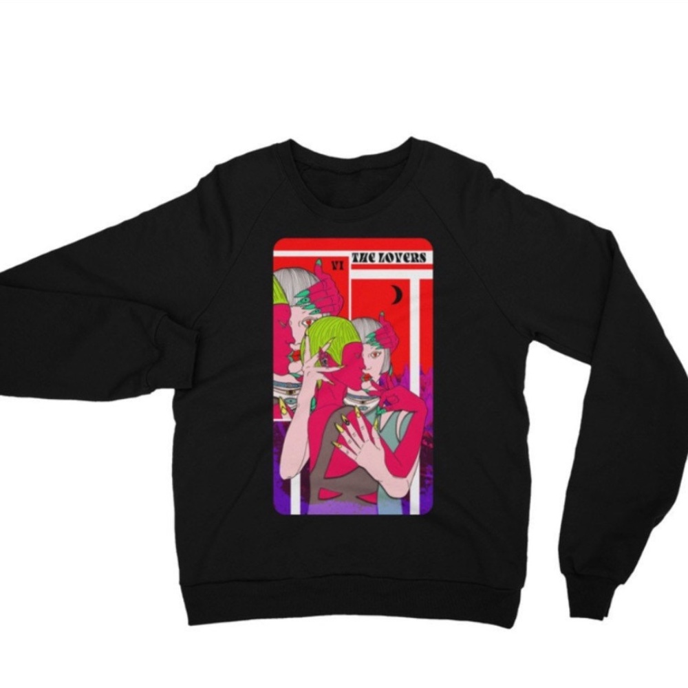 Black Graphic Men Sweater